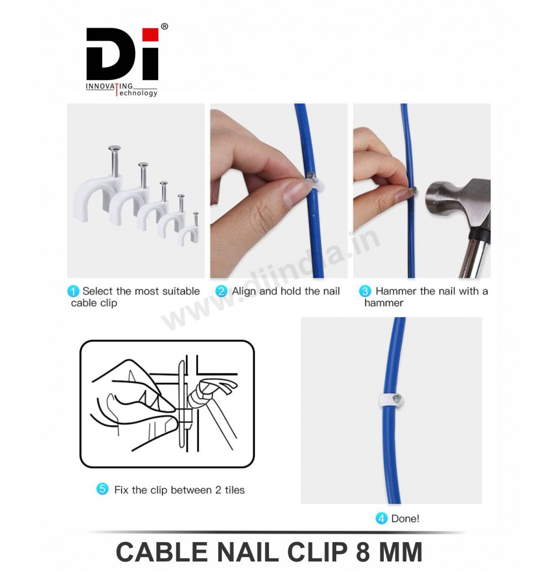 CABLE NAIL CLIP 8MM ( INCLUDING GST )
