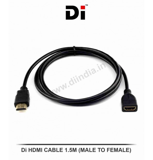 Di HDMI CABLE 1.5M (MALE TO FEMALE)