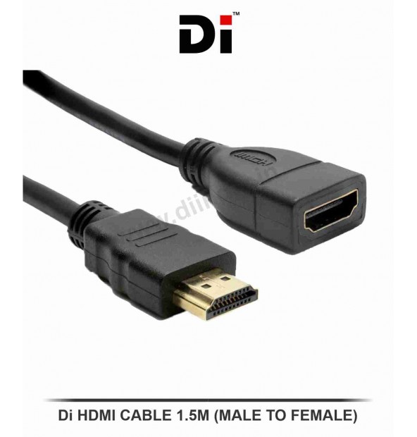 Di HDMI CABLE 1.5M (MALE TO FEMALE)