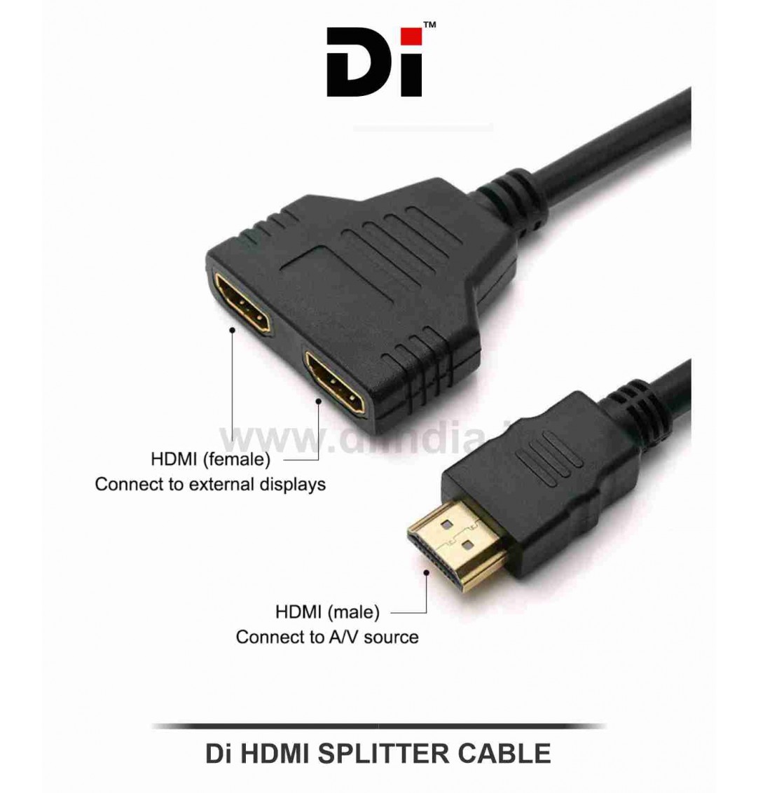 Di HDMi 1x2 Splitter Cable, HDMi 1 in 2 Out