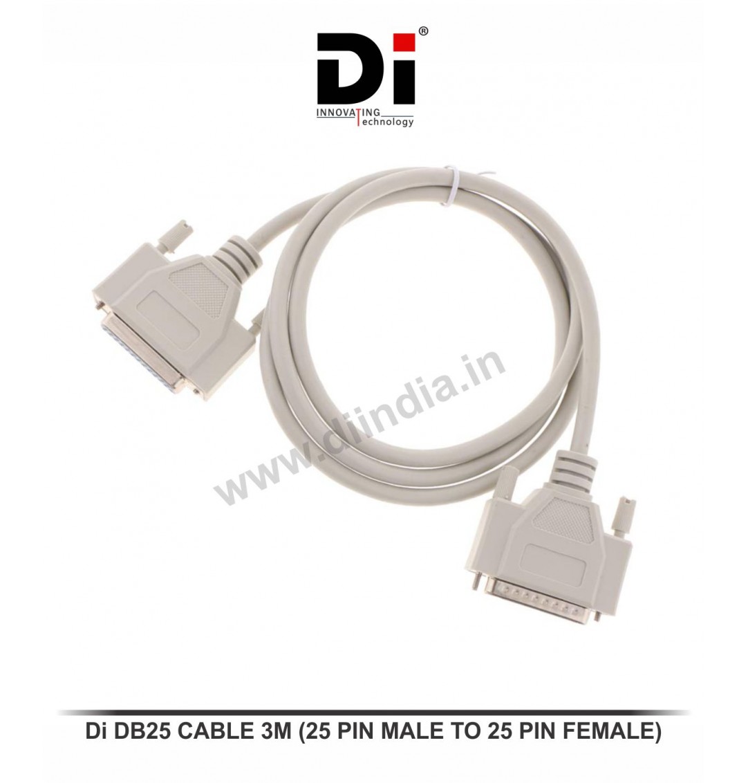 Di 25PIN SERIAL MALE TO FEMALE CABLE 3M (DB25)