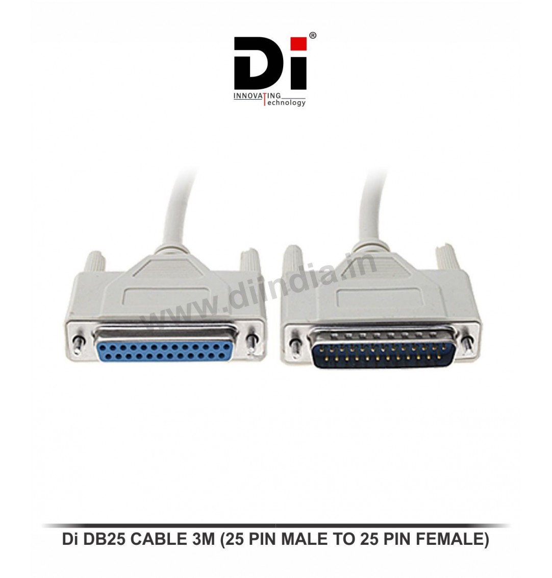 Di 25PIN SERIAL MALE TO FEMALE CABLE 3M (DB25)