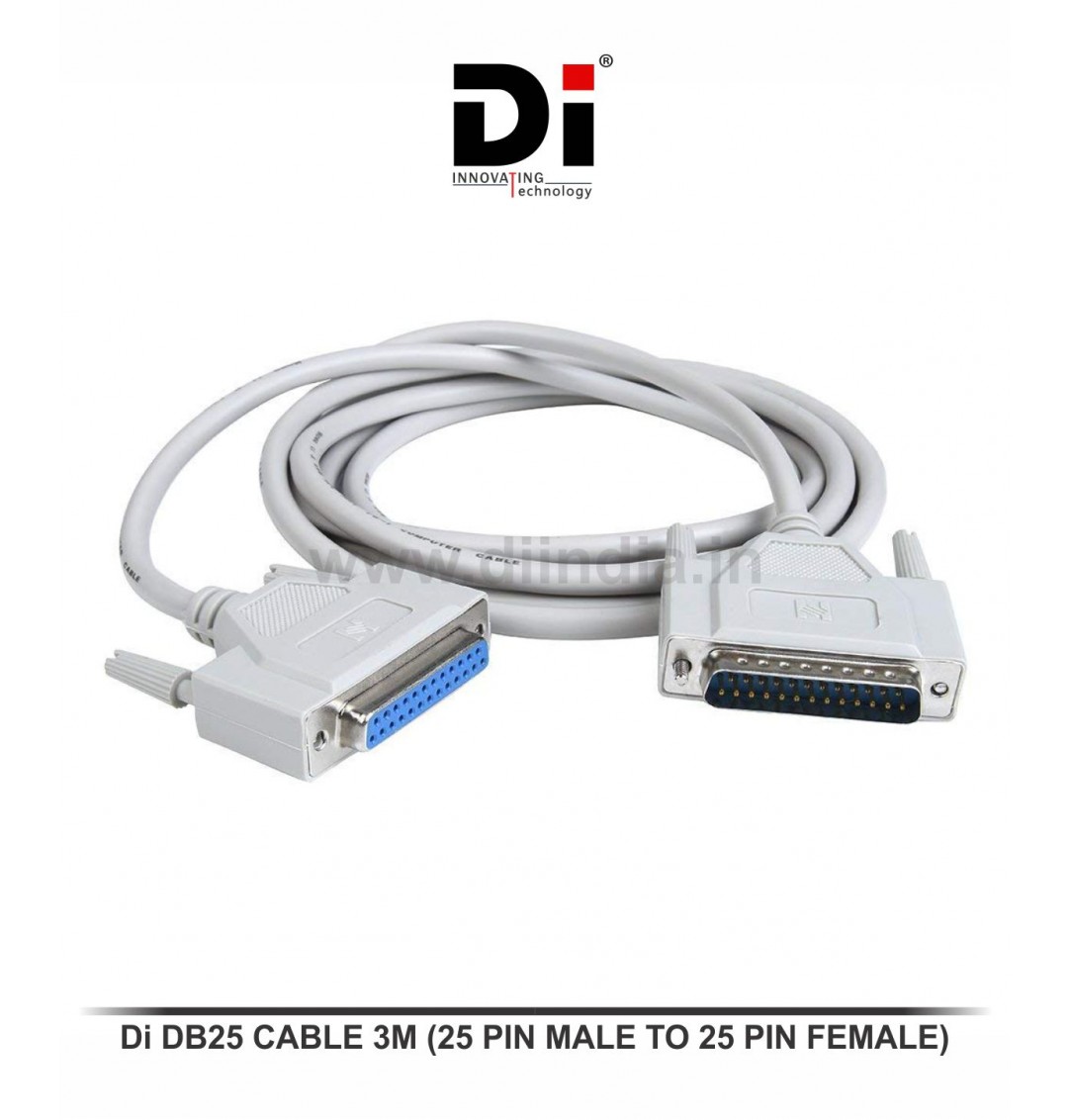 Di 25PIN SERIAL MALE TO FEMALE CABLE 3M (DB25)