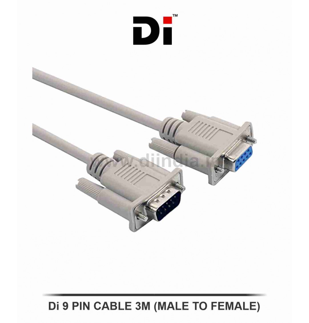 Di 9PIN CABLE MALE TO FEMALE 3M (DB9) 