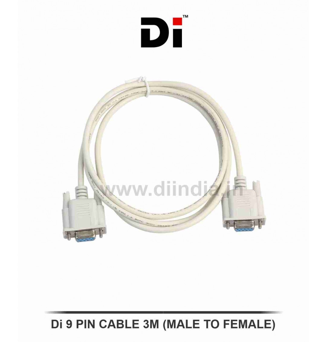 Di 9PIN CABLE MALE TO FEMALE 3M (DB9) 