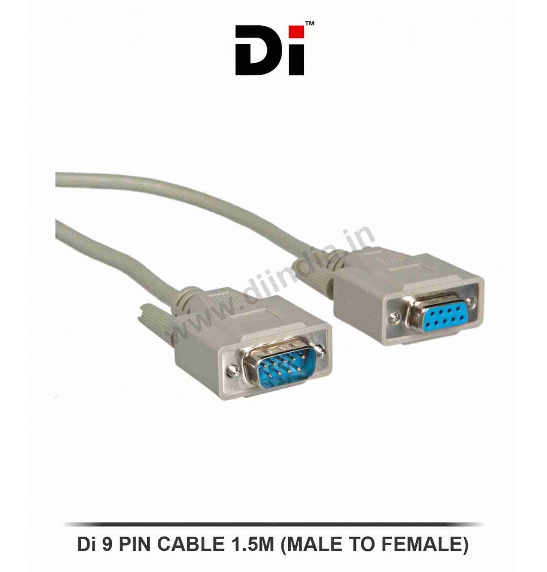 Di 9PIN CABLE MALE TO FEMALE 1.5M (DB9) 