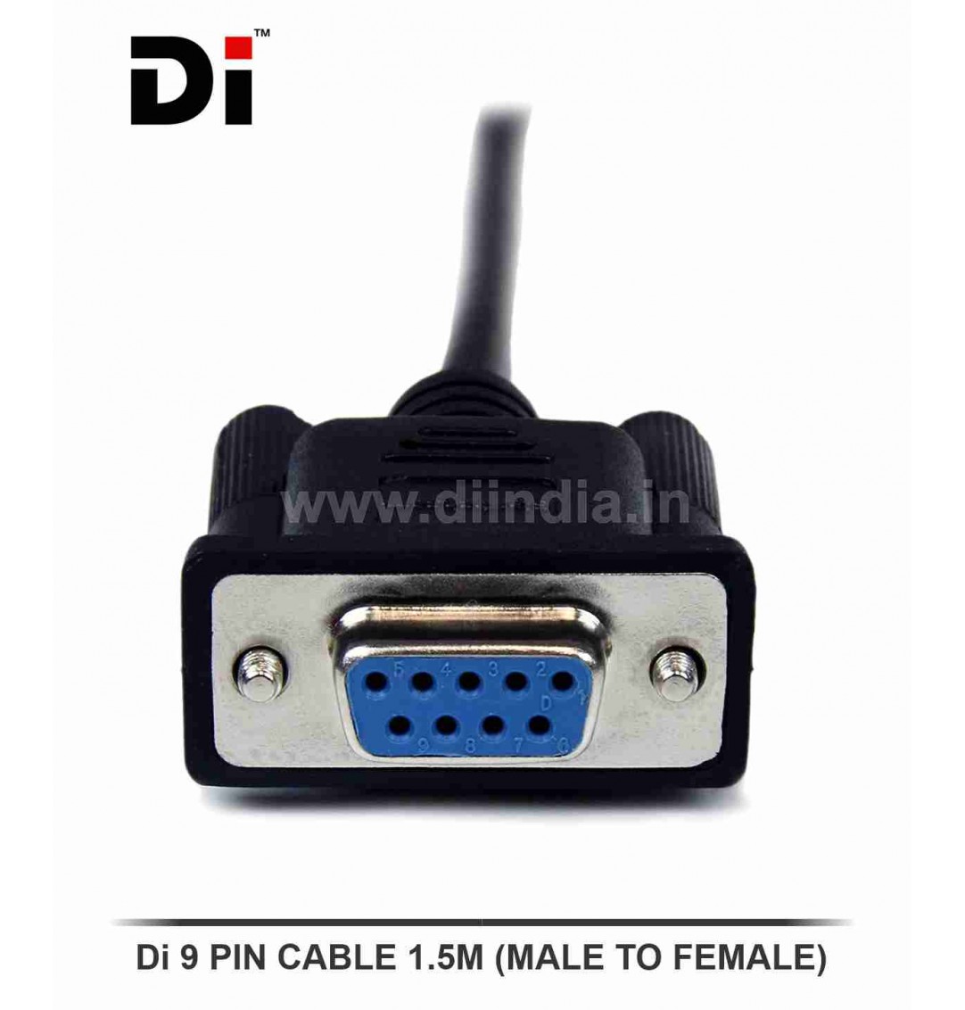 Di 9PIN CABLE MALE TO FEMALE 1.5M (DB9) 