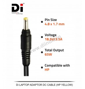 LAPTOP ADAPTOR DC CABLE (HP YELLOW)
