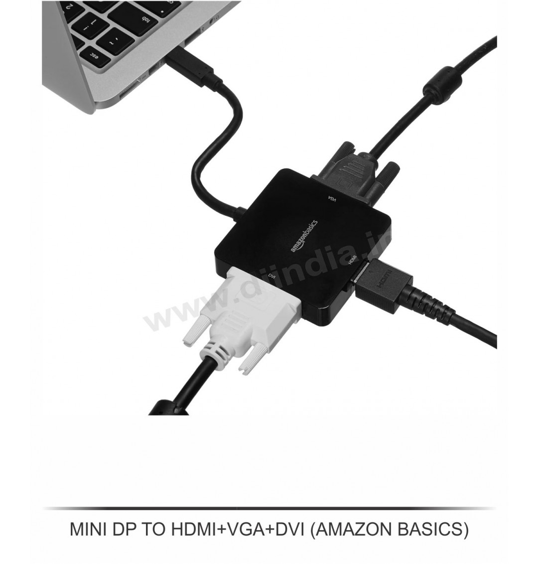 MINI DP TO HDMI TO VGA + DVI ( AMAZON BASICS )