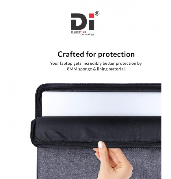 LAPTOP SLEEVE WITH CHAIN & HANDLE 15.6''