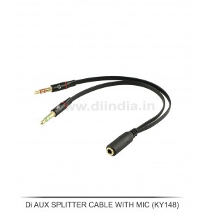 Di AUX SPLITTER CABLE WITH MIC (KY148)