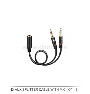 Di AUX SPLITTER CABLE WITH MIC (KY148)
