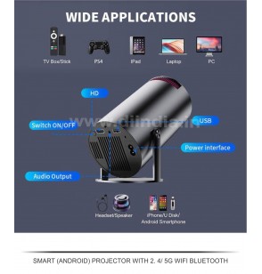 SMART (ANDROID) PROJECTOR WITH 2.4 5G WIFI BLUETOOTH