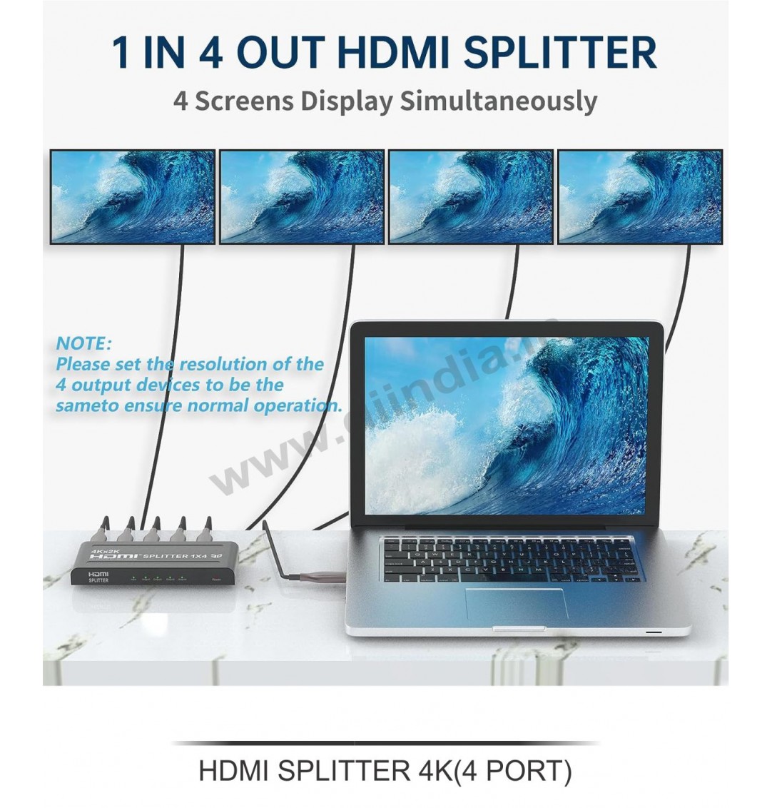 HDMI SPLITTER 4PORT 4K