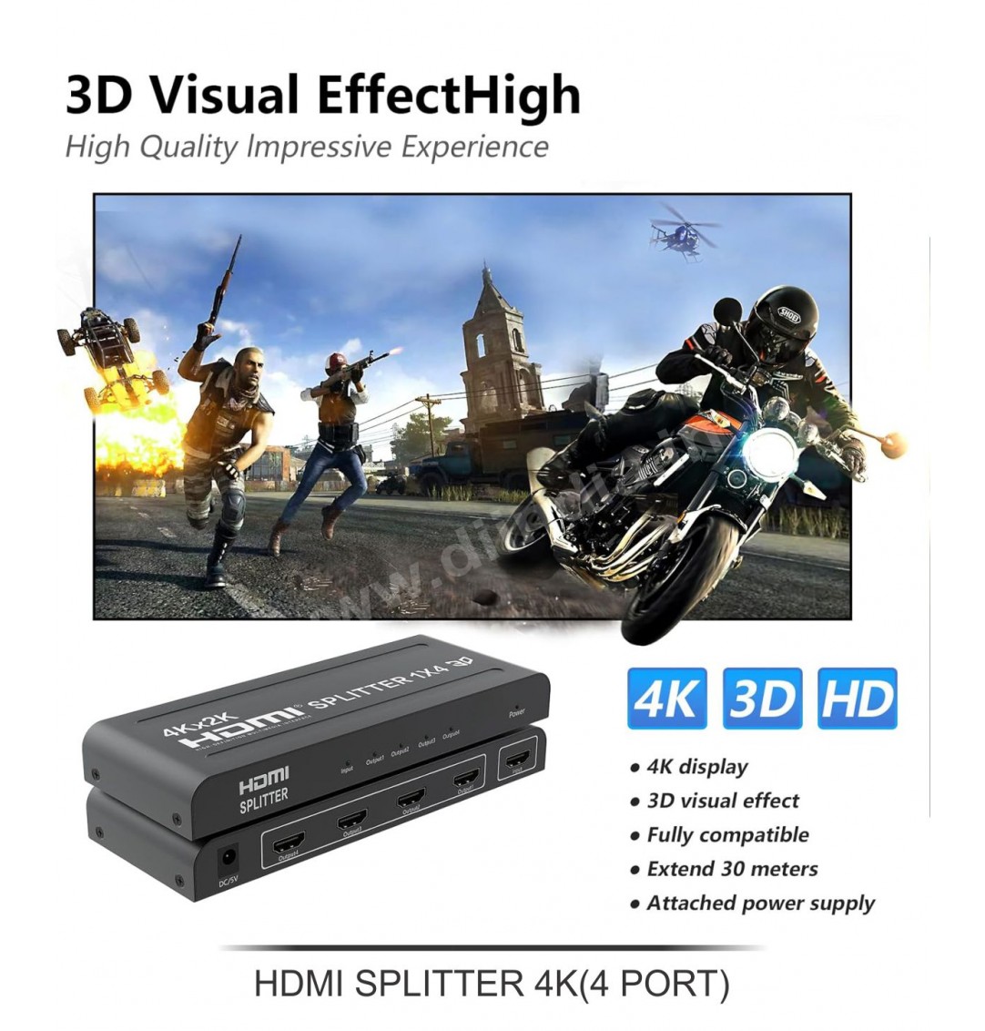 HDMI SPLITTER 4PORT 4K