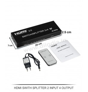 HDMI SPLITTER AND SWITCH COMBO ( 2 INPUT 4 OUTPUT )