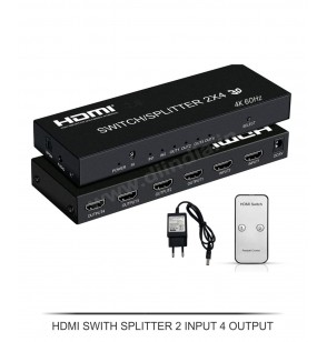 HDMI SPLITTER AND SWITCH COMBO ( 2 INPUT 4 OUTPUT )