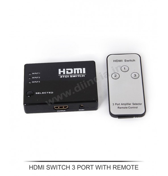 HDMI SWITCH 3 PORT  WITH REMOTE