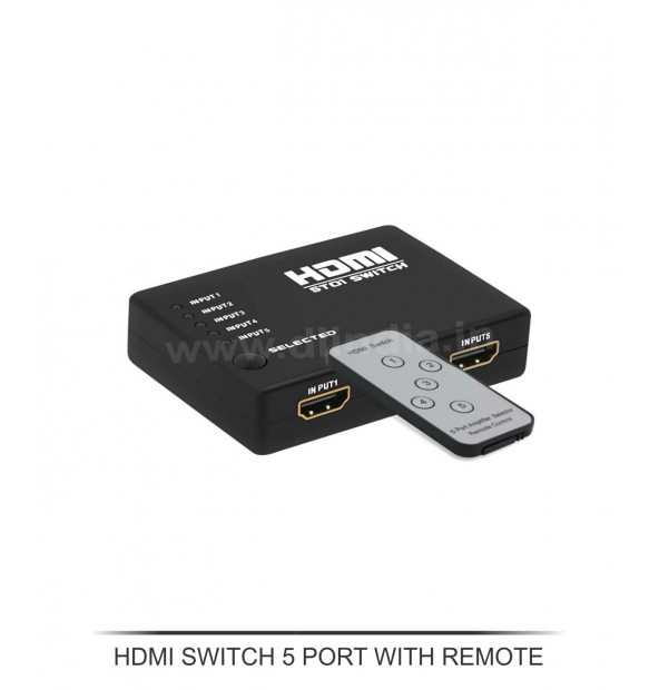 HDMI SWITCH 5 PORT WITH REMOTE