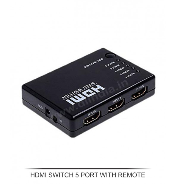 HDMI SWITCH 5 PORT WITH REMOTE