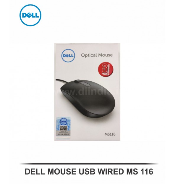 DELL USB MOUSE WIRED MS116 ( INCLUDING GST )