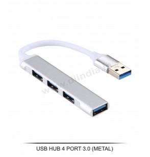 Di USB HUB 4 PORT 3.0 (METAL) 15CM CABLE