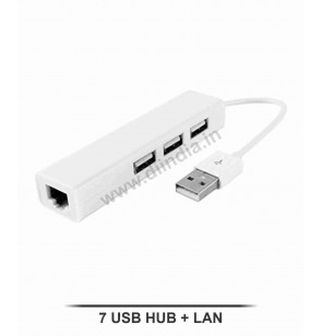 USB HUB 2.0 + LAN PLASTIC