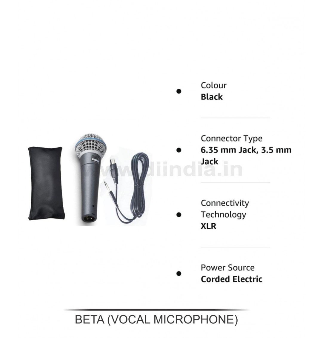 BETA WIRE MIC DYNAMIC VOCAL MICROPHONE