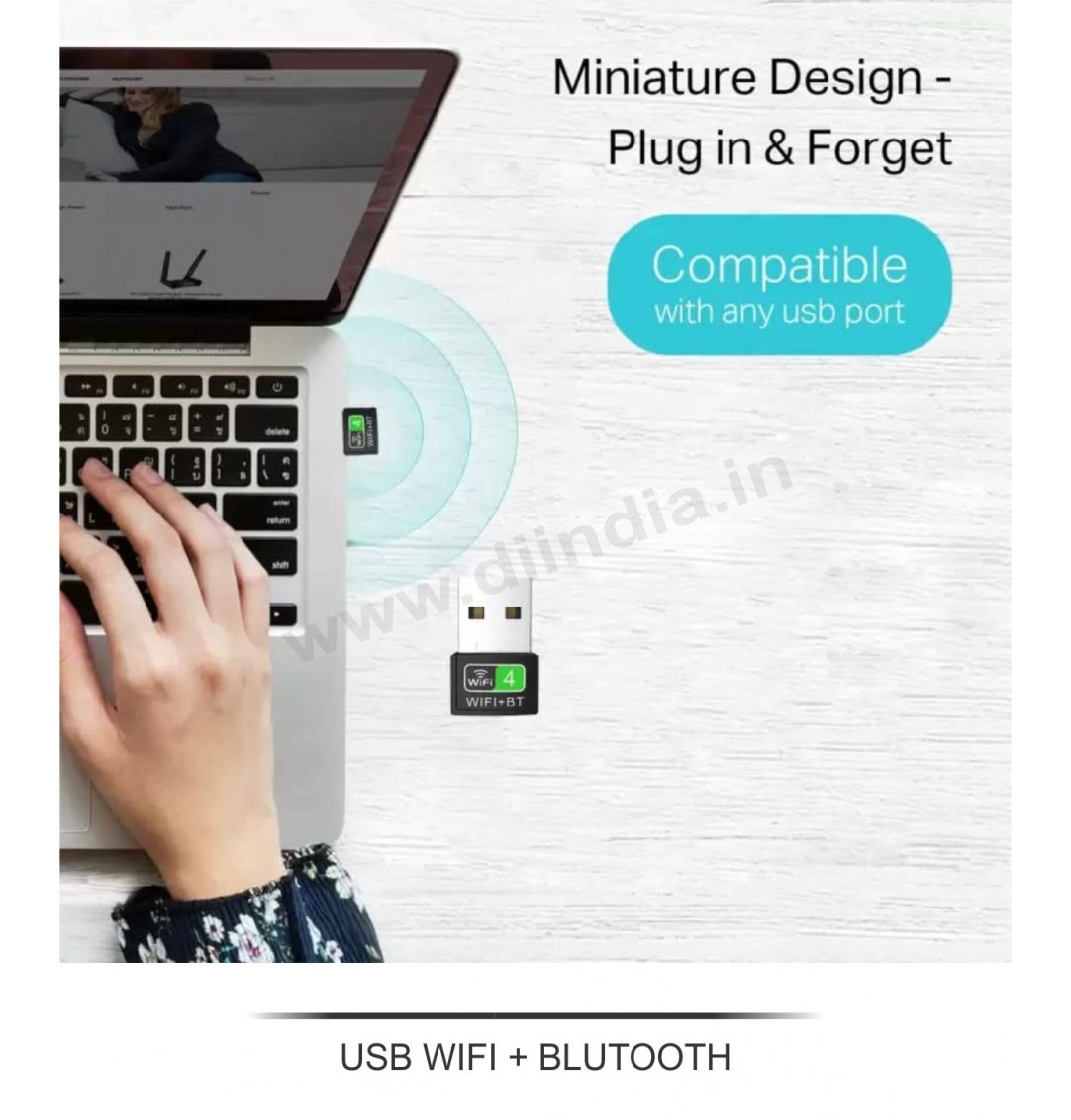 USB WiFI ADAPTER 2.4GHZ WITH BLUETOOTH 4.0 (2 IN 1)